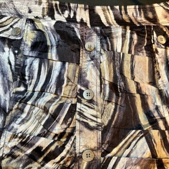 Women’s Vintage 90's Patterned Knee Length Pencil Skirt 12 - Picture 2 of 6